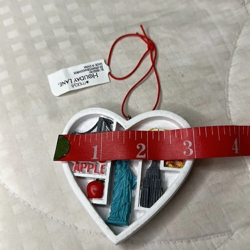 NEW Macy's I Love New York Heart Shadow Ornament